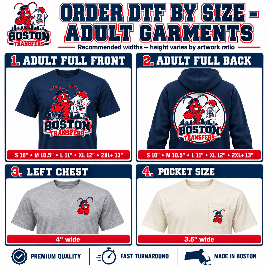 Order DTF Transfer By Size